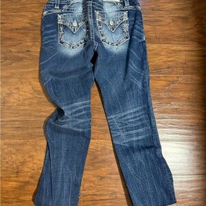 Miss Me Distressed Indigo Cropped Jeans